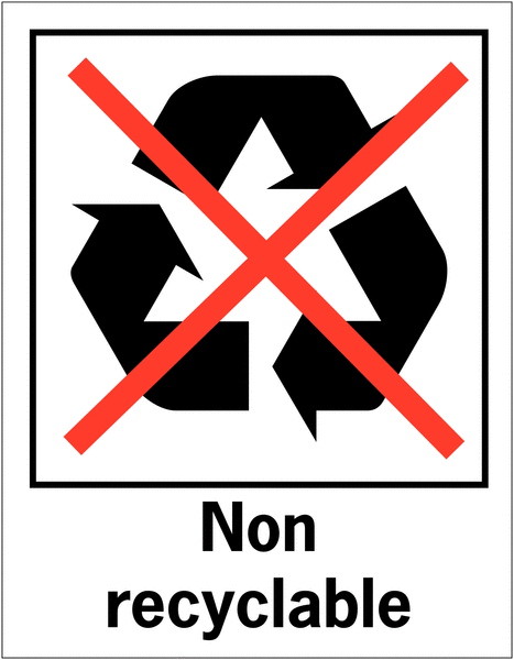 Panneaux de signalisation pour tri sélectif - Non recyclable
