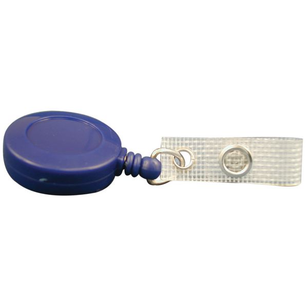 Porte-badge enrouleur zip en plastique avec pince ceinture métallique