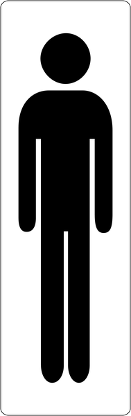 Signalétique de porte "Toilettes homme"