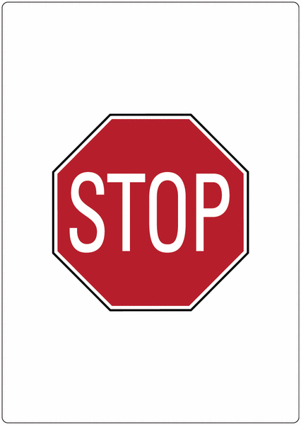 Marquage au sol adhésif "Stop"