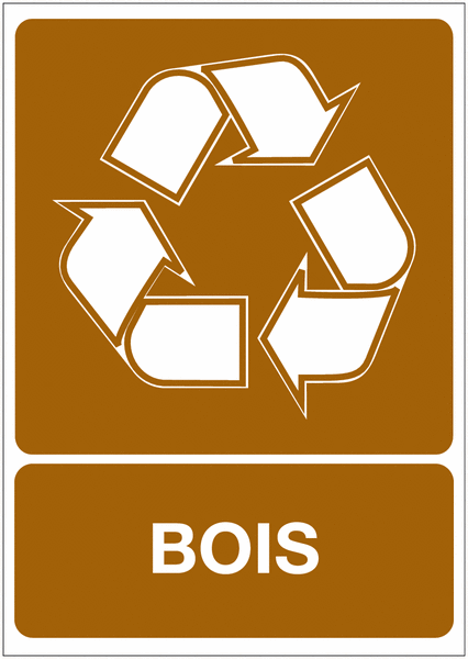 Panneaux "Tri sélectif des déchets - Bois"