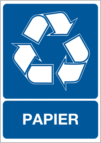 Panneaux "Tri sélectif des déchets - Papier"