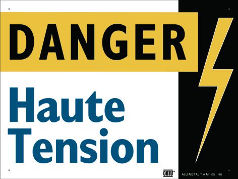 Panneau Alumetal™ "Danger électricité - Danger haute tension"