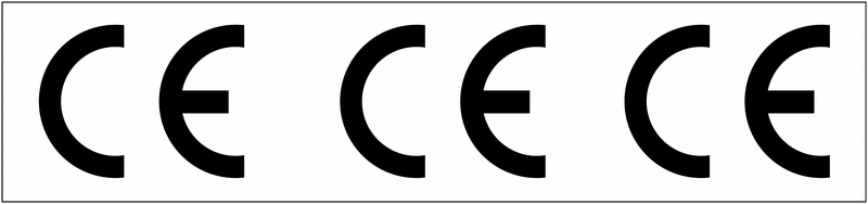 Etiquettes CE "transfert à sec"