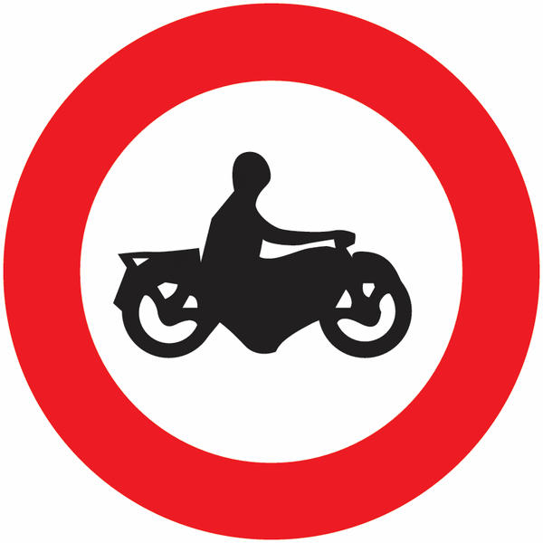 Panneau Interdiction moto