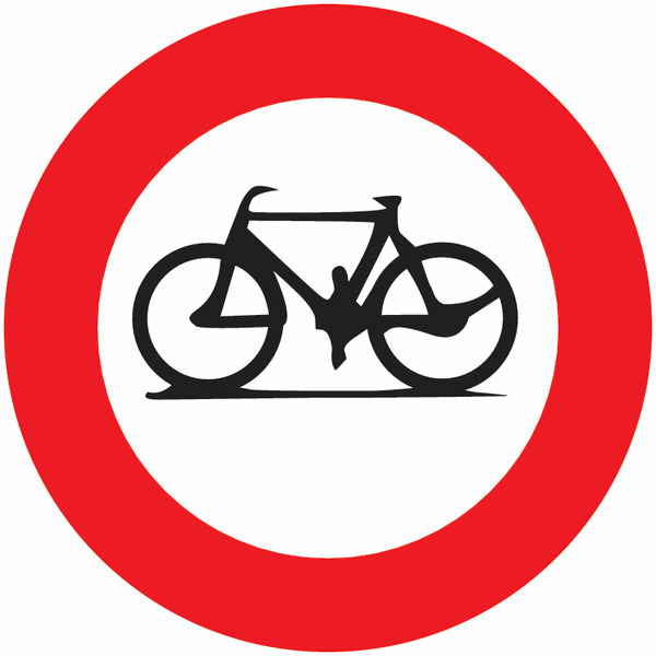 Panneau Interdiction vélo