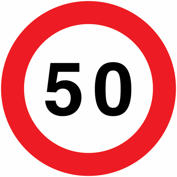 Panneau Limitation de vitesse 50 km/h