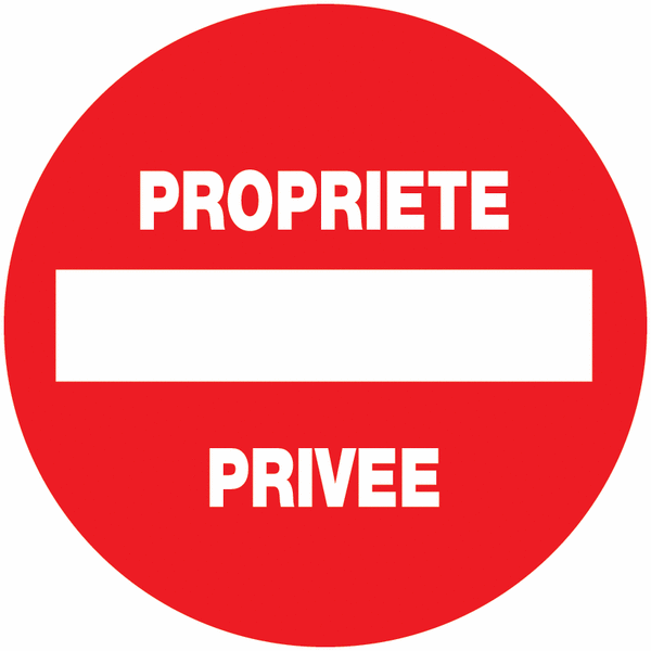 Panneau Propriété privée
