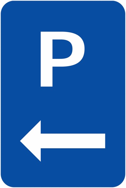 Panneau Parking flèche à gauche