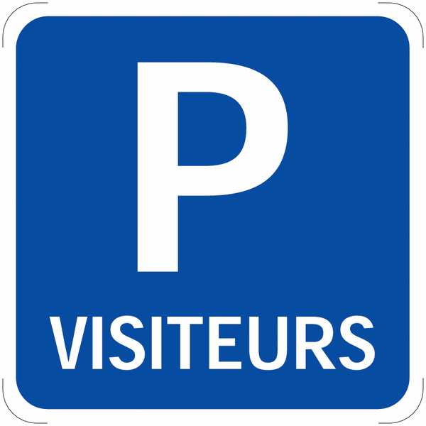 Panneau carré Parking Visiteurs