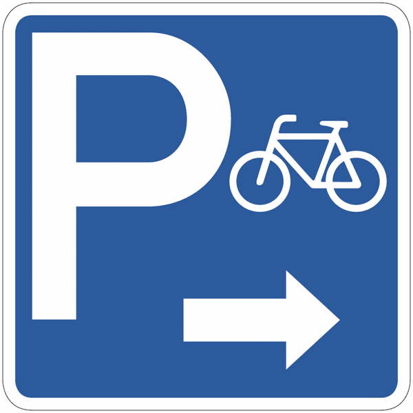 Panneau Parking vélo à droite