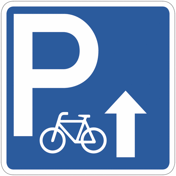 Panneau Parking vélo tout droit