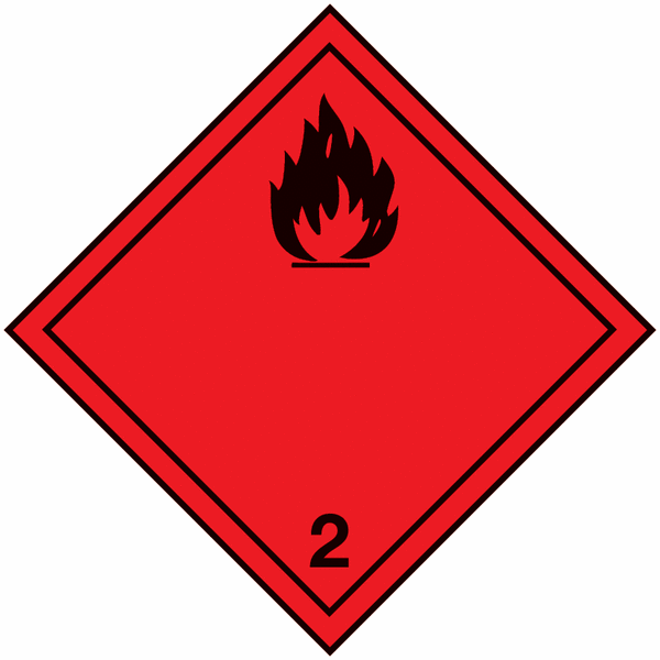 Etiquettes de signalisation de transport international "Gaz inflammables"