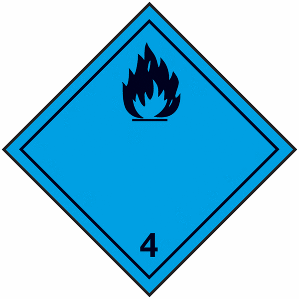 Etiquettes de signalisation de transport international "Dégage du gaz inflammable au contact de l'eau"