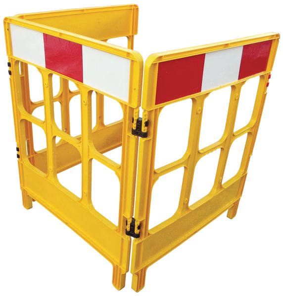 Barrières de chantier rigide Workgate en polypropylène jaune