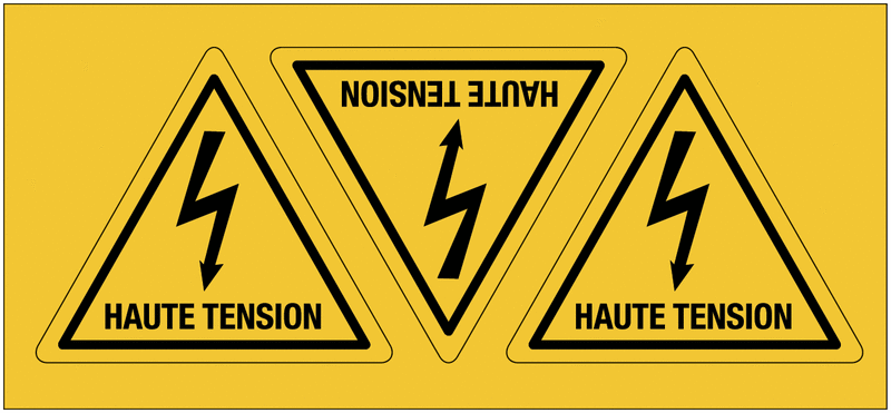 Panneaux de danger électrique - Haute tension