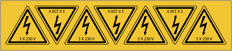 Panneaux de danger électrique - 3x230 V