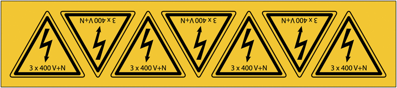 Panneaux de danger électrique - 3x400 V+N