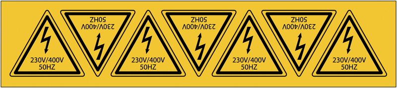 Panneaux de danger électrique 230 V / 400 V / 50 HZ