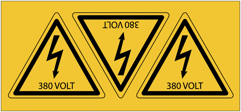 Panneaux de danger électrique - 380 V