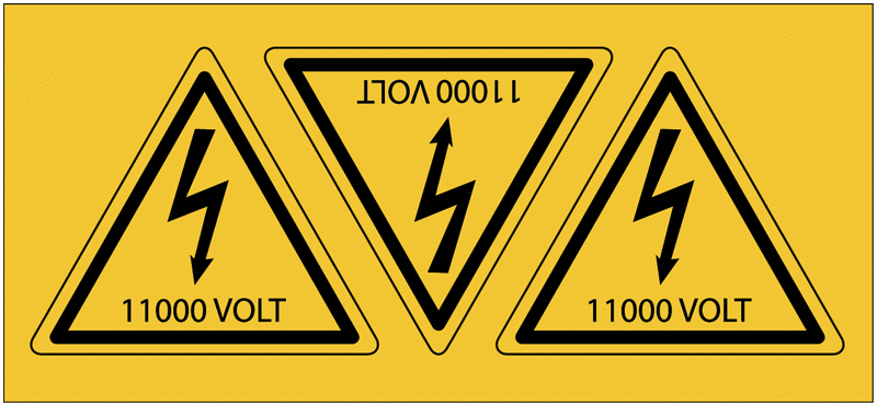 Panneaux de danger électrique - 11000 V