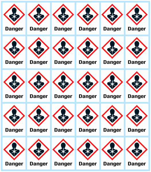 Etiquettes d'identification CLP "Danger" - GHS08