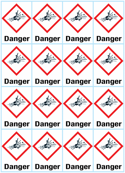 Etiquettes d'identification CLP "Danger" - GHS01