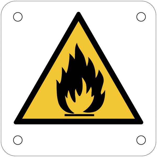 Plaques de signalisation pour machines "Danger matières inflammables"