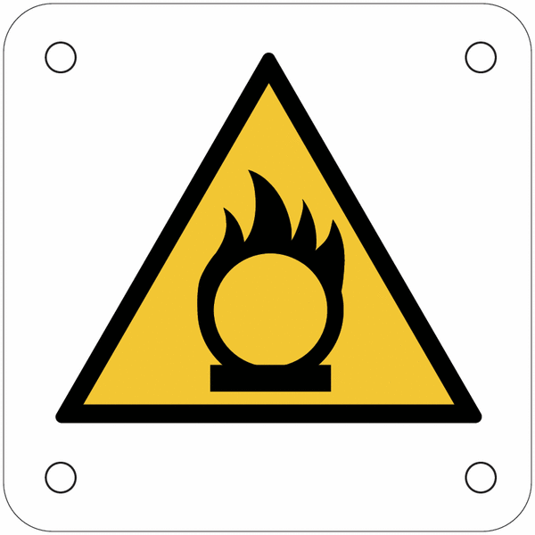 Plaques de signalisation pour machines "Danger substances comburantes"