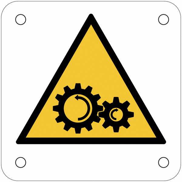 Plaques de signalisation pour machines "Danger, engrenage"