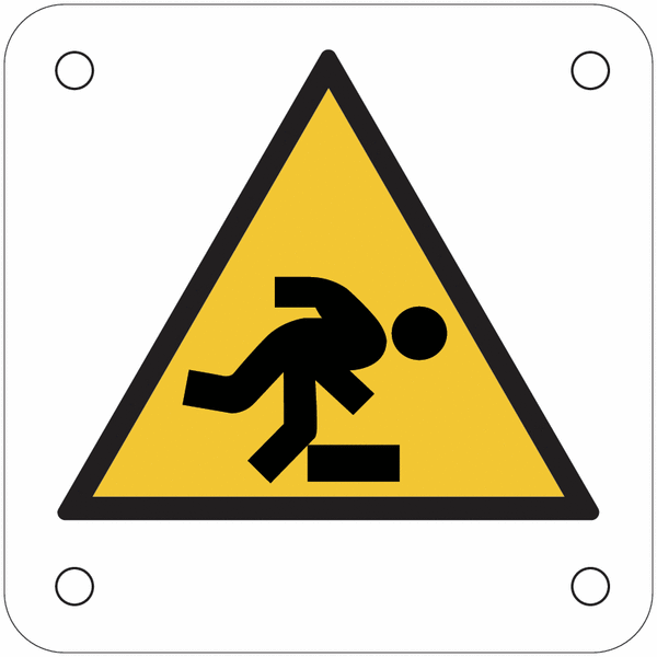 Plaques de signalisation pour machines "Danger, trébuchement"