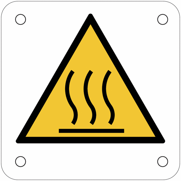 Plaques de signalisation pour machines "Danger, surface chaude"