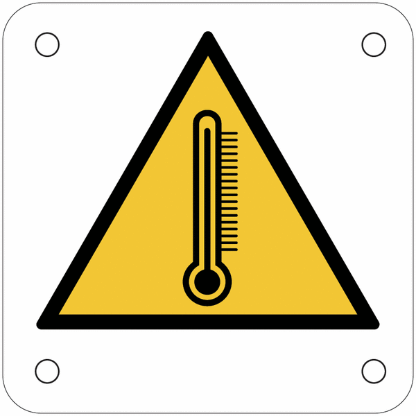 Plaques de signalisation pour machines "Risque thermique, températures extrêmes"