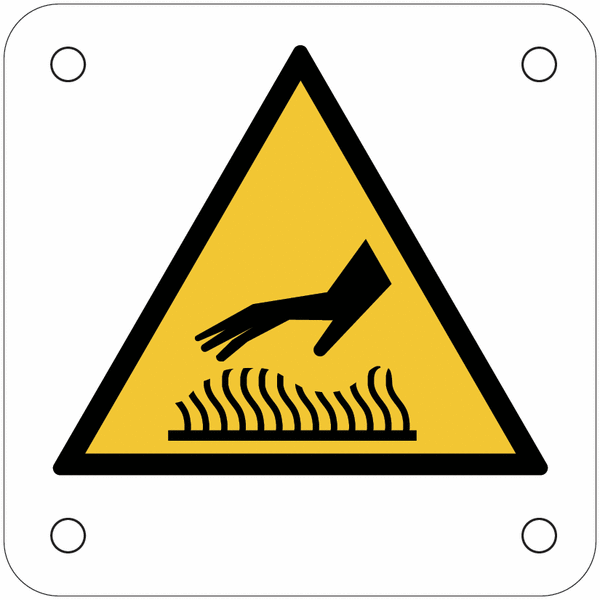 Plaques de signalisation pour machines "Risque de brûlure, ne pas toucher"
