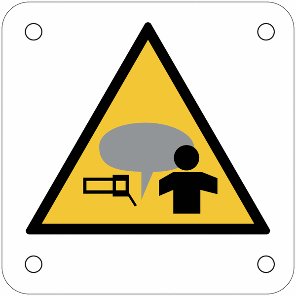 Plaques de signalisation pour machines "Attention à vos mains, fumée soudure"