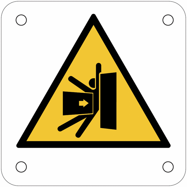 Plaques de signalisation pour machines "Danger d'écrasement du corps"