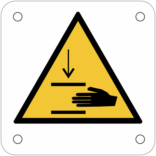 Plaques de signalisation pour machines "Risque d'écrasement"