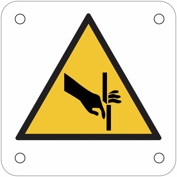 Plaques de signalisation pour machines "Risque de coupure , cisaillement"