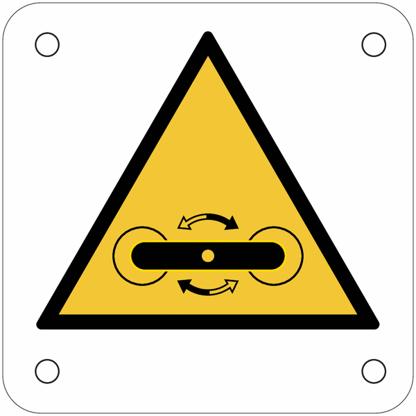 Plaques de signalisation pour machines "Danger, roulement pivotant"