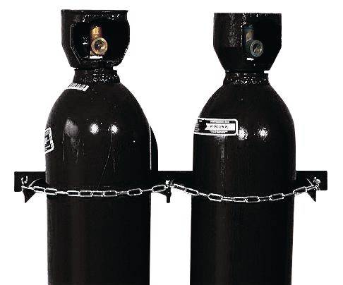 Crochets avec chaînes de sécurité pour bouteilles de gaz