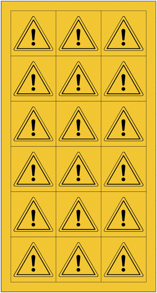 Mini-Pictogramme d'informations individuels en feuilles "Danger général"