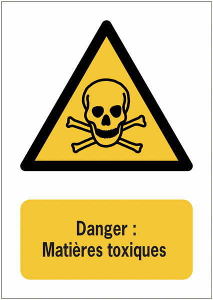 Panneaux ISO 7010 A3/A4/A5 Danger Matières toxiques - W016