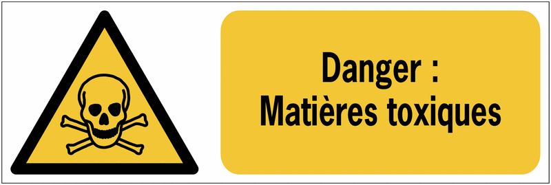 Panneaux ISO 7010 horizontaux Danger Matières toxiques - W016