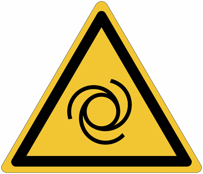 Autocollant ToughWash® avec pictogramme ISO 7010 "Danger: Démarrage automatique" - W018