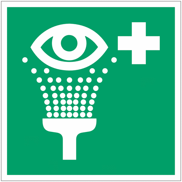 Panneaux et autocollants ISO 7010 Equipement de rinçage des yeux - E011