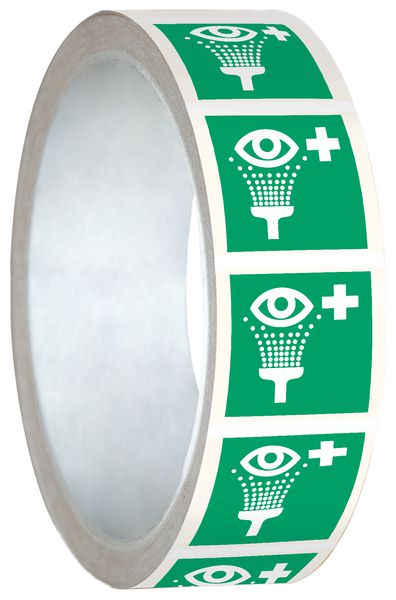 Pictogramme ISO 7010 en rouleau Equipement de rinçage des yeux - E011
