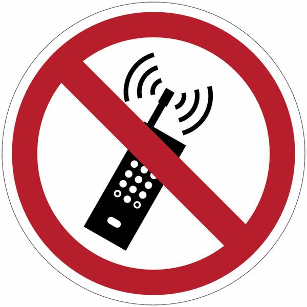 Panneaux et autocollants ISO 7010 Interdiction d'activer des téléphones mobiles - P013