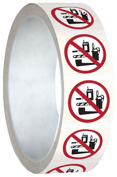 Mini-pictogrammes "Interdiction formelle de fumer" en rouleau