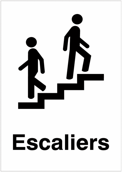 Panneau ISO 7001 avec pictogramme "Escaliers" - PF021