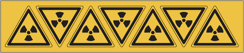 Panneaux et autocollants ISO 7010 Matières radioactives ou radiations ionisantes - W003